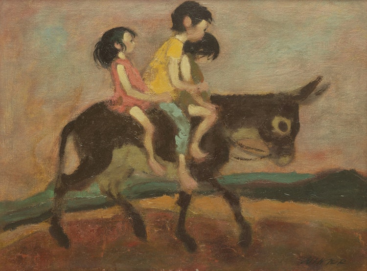 Artwork by William Arthur Winter, On the Donkey