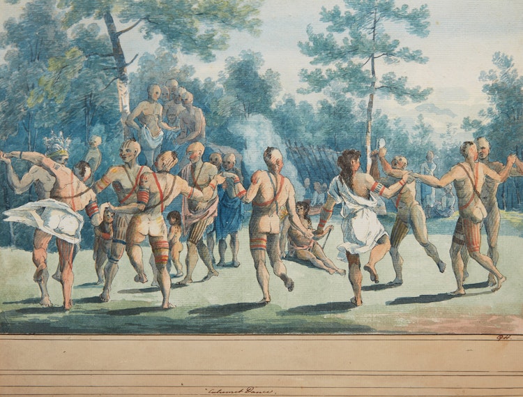 Artwork by George Heriot, Calumet Dance, 1799