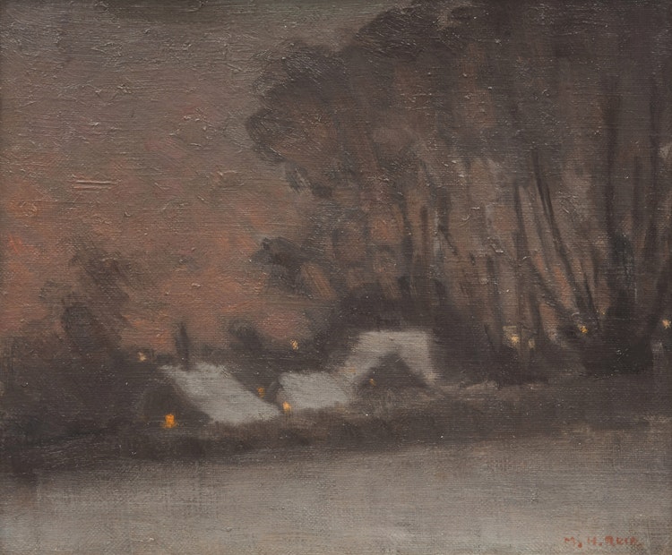 Artwork by Mary Heister Reid, Winter Twilight Study