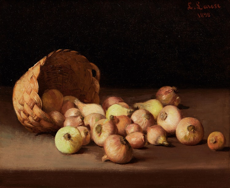 Artwork by Ludger Larose, Still Life with Onions, 1898