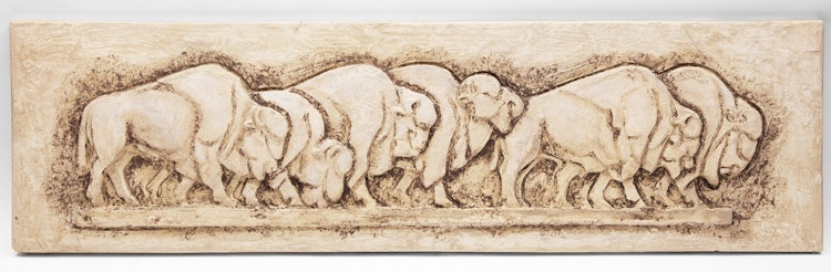 Artwork by Frances Loring, Herd of Bison