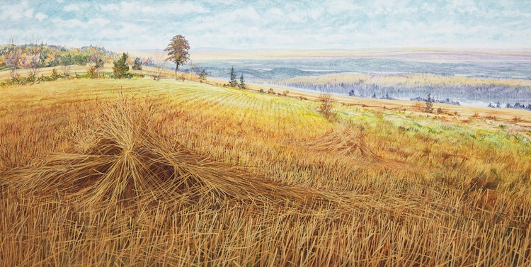 Artwork by Randolph Parker, Autumn Harvest, Lake Country