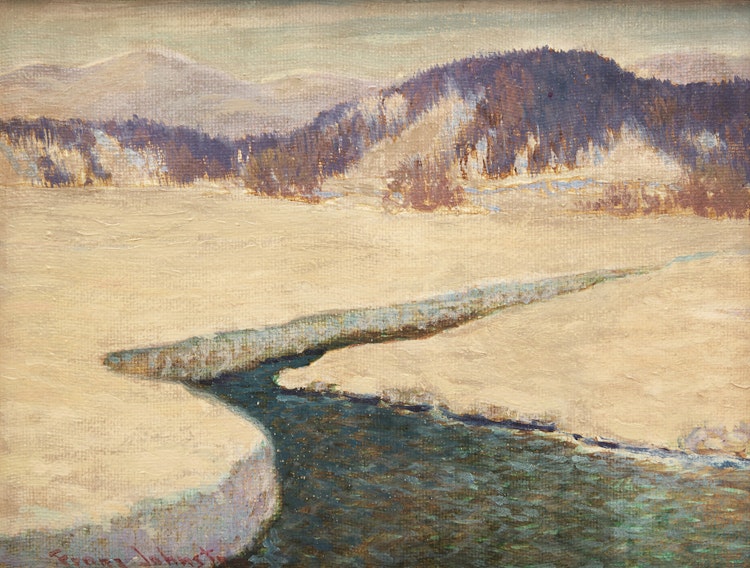 Artwork by Frank Hans Johnston, Winter Hills