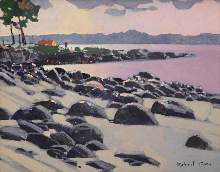 Artwork by Robert Genn, Point Pattern, August Saturna