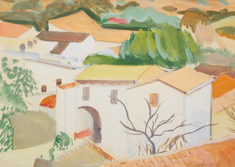 Artwork by Jack Weldon Humphrey, Mexican Village