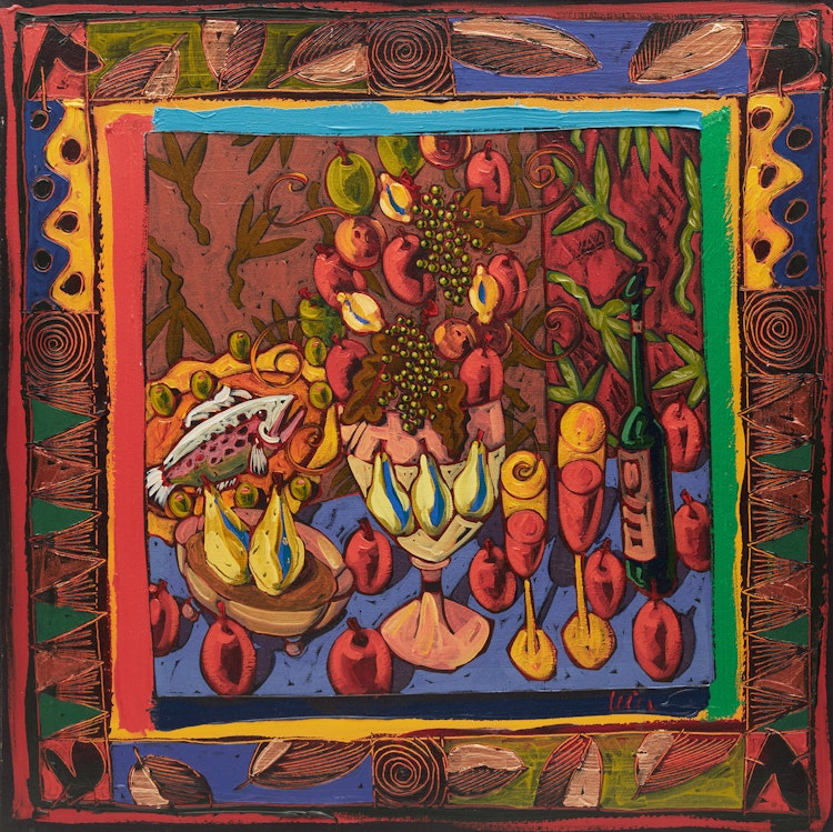 Artwork by Grant Leier, Pears and White Fish