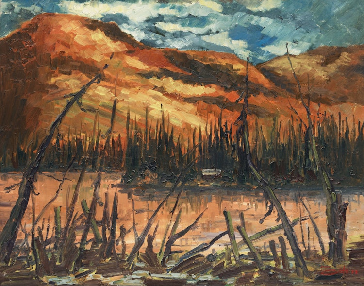 Artwork by Bruno Côté, Shoreline Landscape