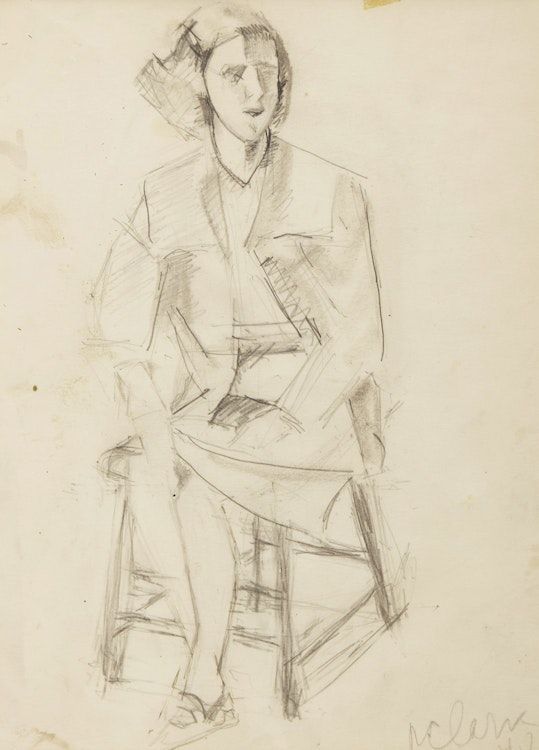 Artwork by Paraskeva Plistik Clark, Study for Model in My Blue Suit, 1940