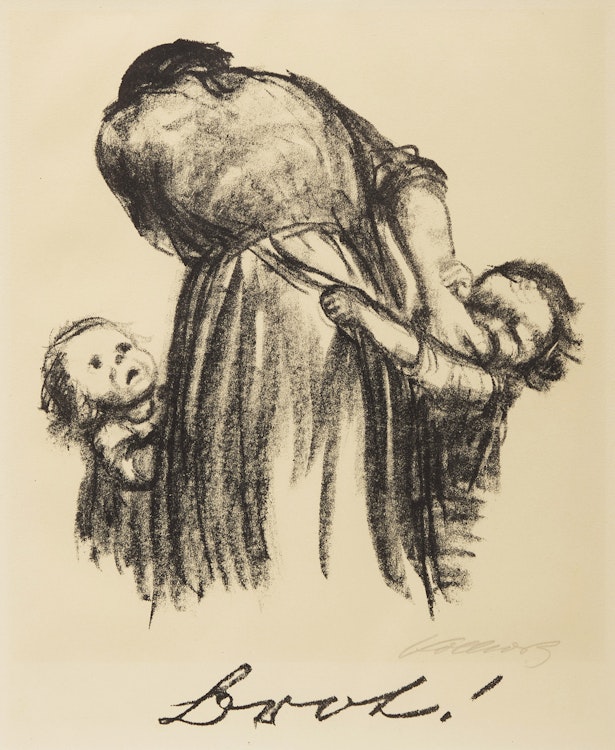 Artwork by Käthe Kollwitz, Brot! (Klipstein 196; Knesebeck 208)