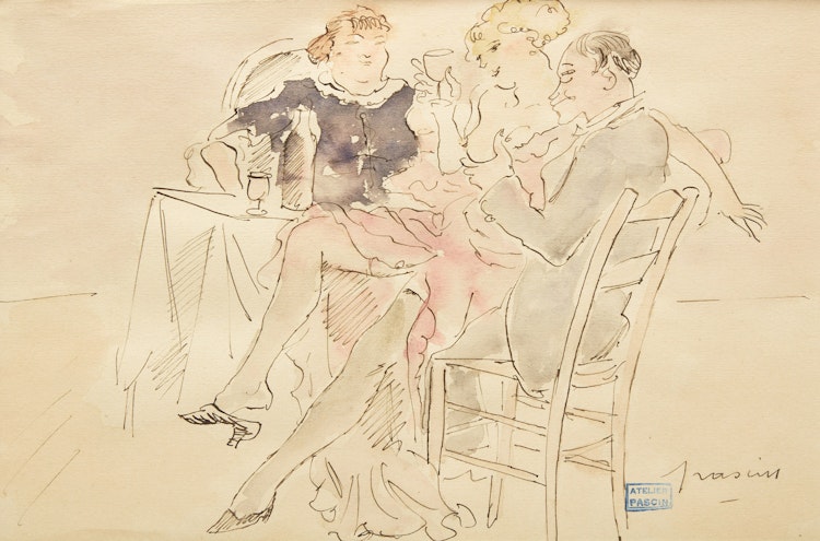 Artwork by Jules Pascin, Le bordel