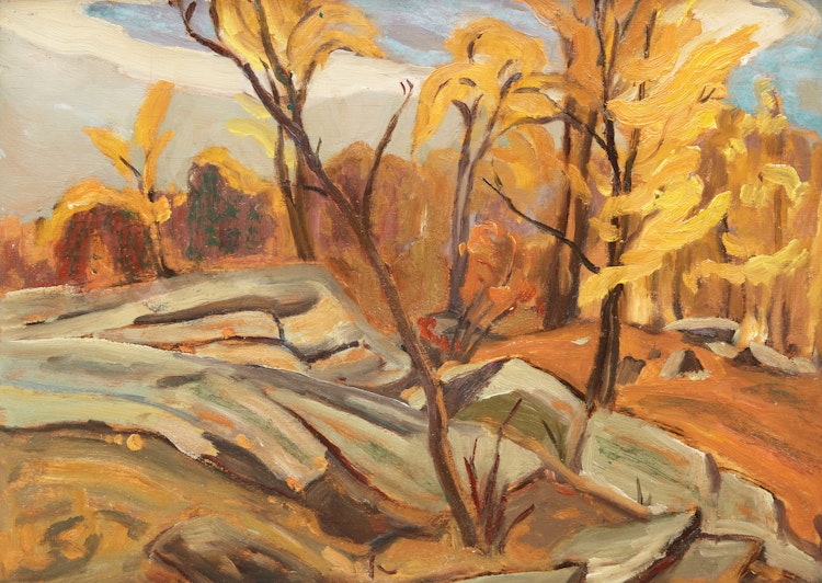 Artwork by Frederick Grant Banting, Rock Island Near French River