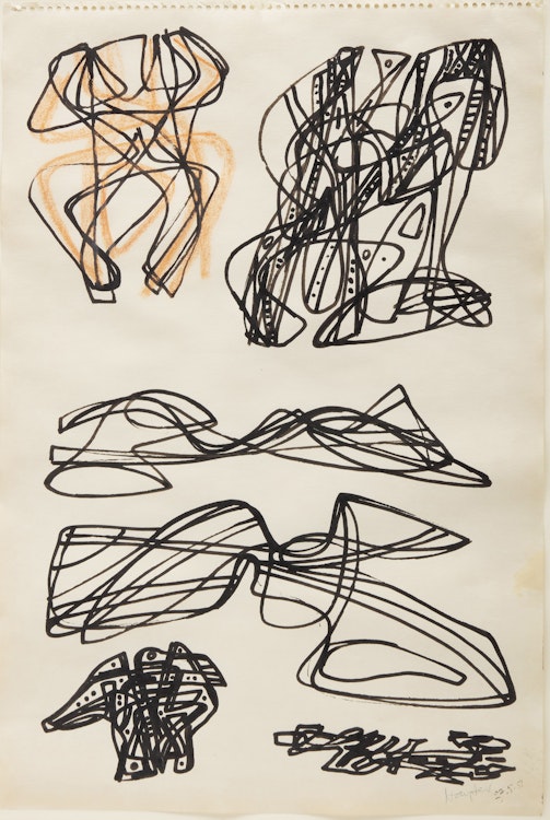 Artwork by Stanley William Hayter, Coupled Figures