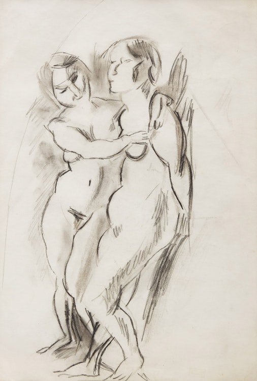 Artwork by Jules Pascin, Deux nus debout