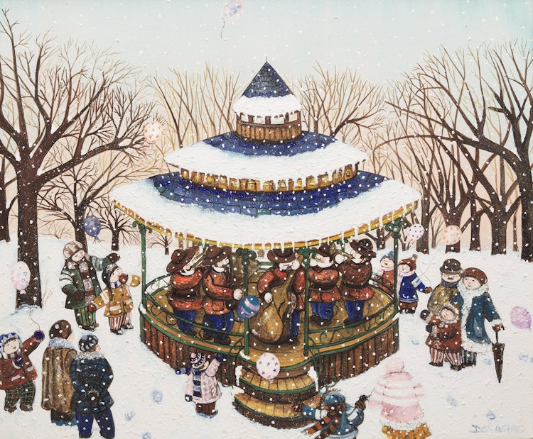 Artwork by Alberto de Castro, Untitled (Winter Scene with Pergola)
