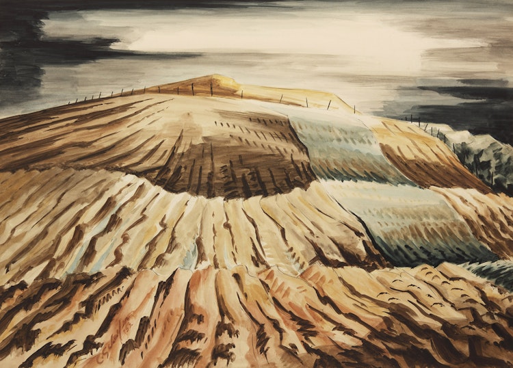 Artwork by Carl Fellman Schaefer, Untitled Landscape (Farm Fields)