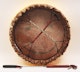 Thumbnail of Artwork by Lawrence Paul Yuxweluptun, Emoji Drum with Custom Drumstick, 2021