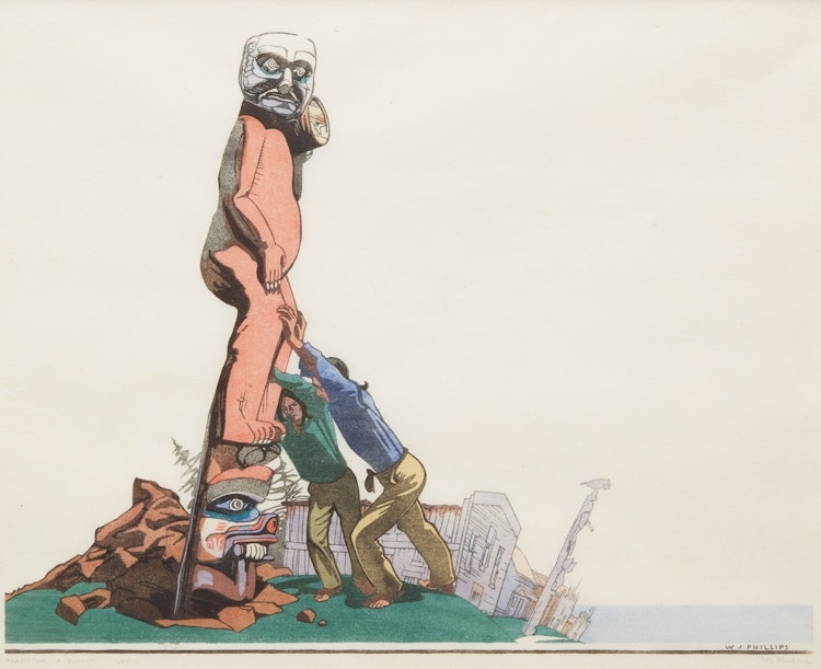 Artwork by Walter Joseph Phillips, Planting a Zunuk