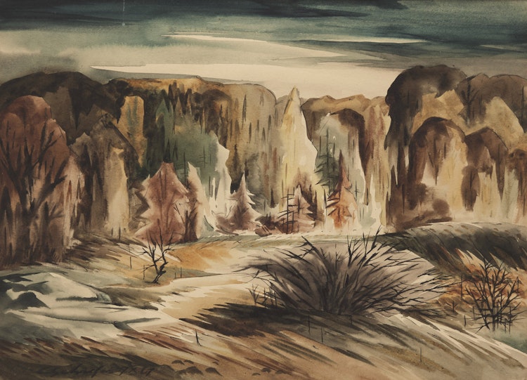 Artwork by Carl Fellman Schaefer, Clearing Near Hawk Lake, Haliburton
