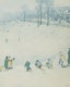 Thumbnail of Artwork by William Kurelek, Skiing; Tobogganing; The Last Putt; Hunting