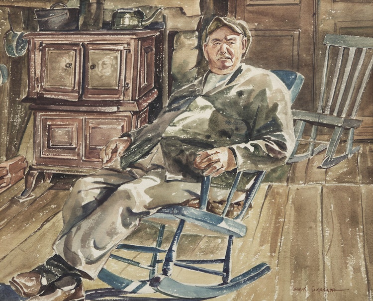 Artwork by Charles Goldhamer, At Home in My Rocking Chair