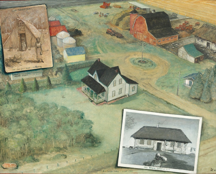 Artwork by William Kurelek, Our First Three Homes in Canada