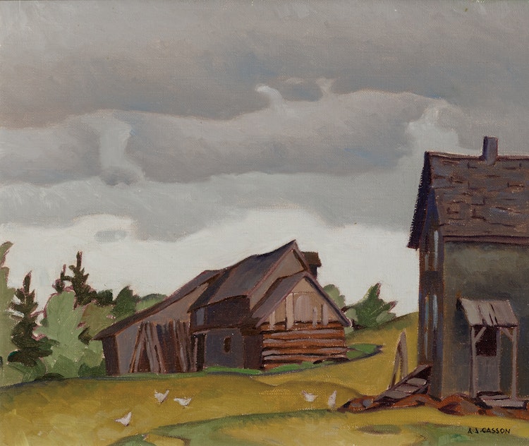 Artwork by Alfred Joseph Casson, Farm Near Maple Lake, Haliburton