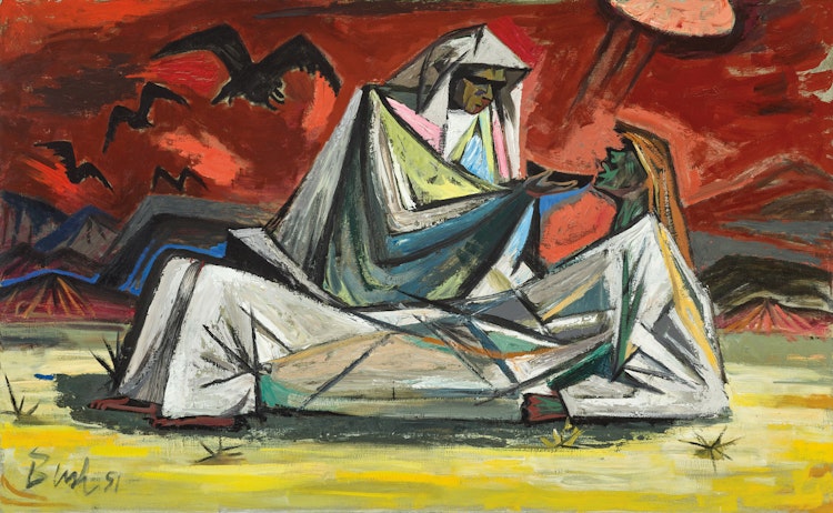 Artwork by Jack Hamilton Bush, The Good Samaritan, May 1951