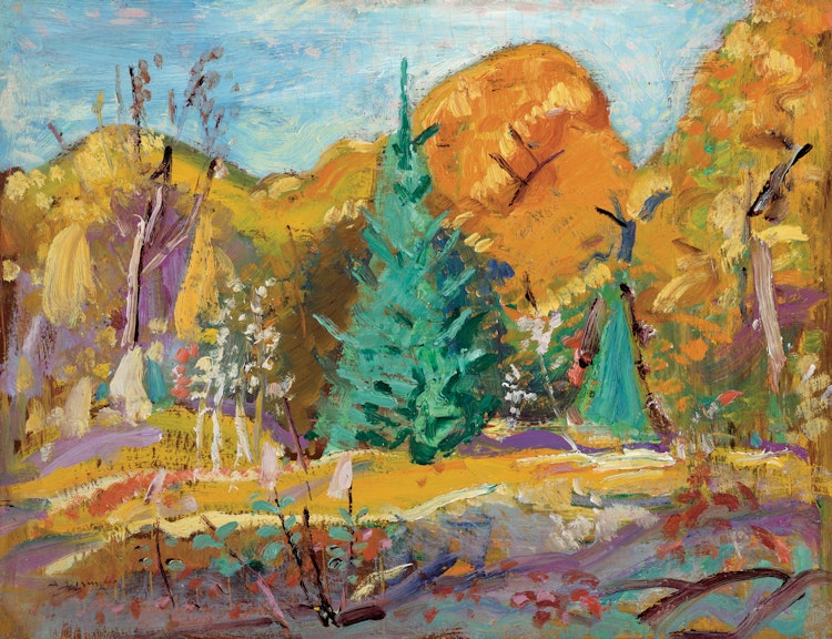 Artwork by Arthur Lismer, Fall Colours, Kingsmere, Ontario, 1939