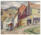 Thumbnail of Artwork by Alfred Joseph Casson, The Village Store, Bradford, circa 1928