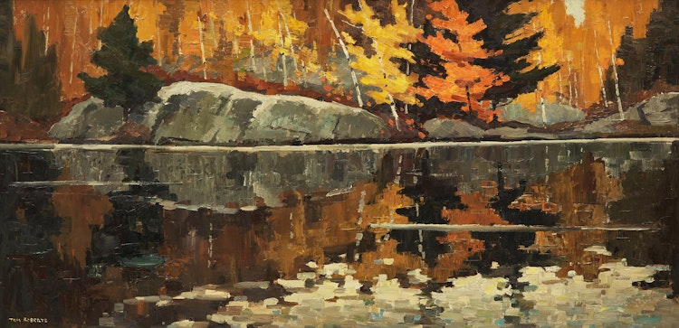 Artwork by Thomas Keith Roberts, Reflections, Opeongo River