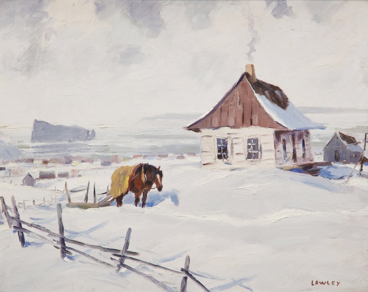 Artwork by John Douglas Lawley, Percé Rock