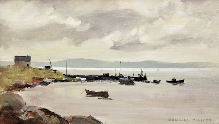 Artwork by Douglas Ferguson Elliott, Afternoon Silhouettes, Indian Harbour, Nova Scotia