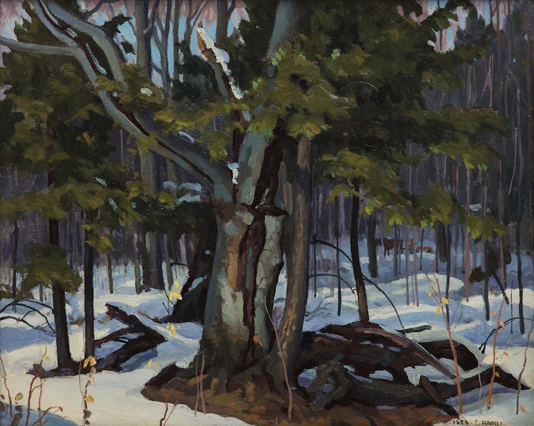 Artwork by Frederick Stanley Haines, Winter, North Hatley