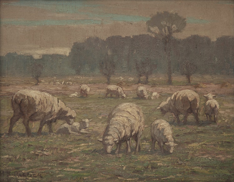 Artwork by Herbert Sidney Palmer, A Springtime Pasture