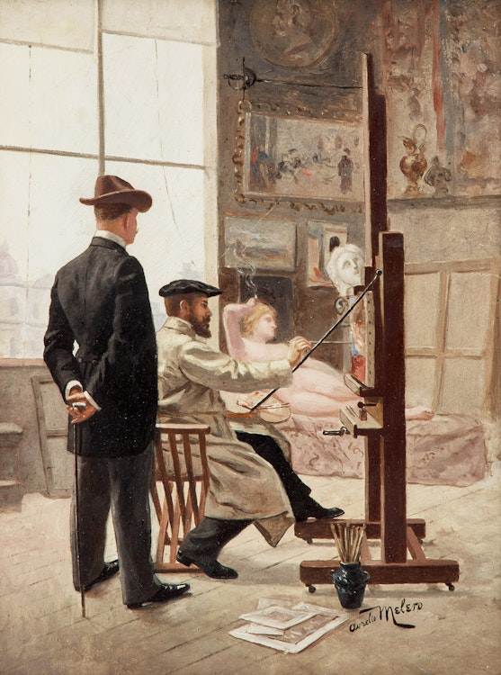 Artwork by Aurelio Melero, In the Artist's Studio