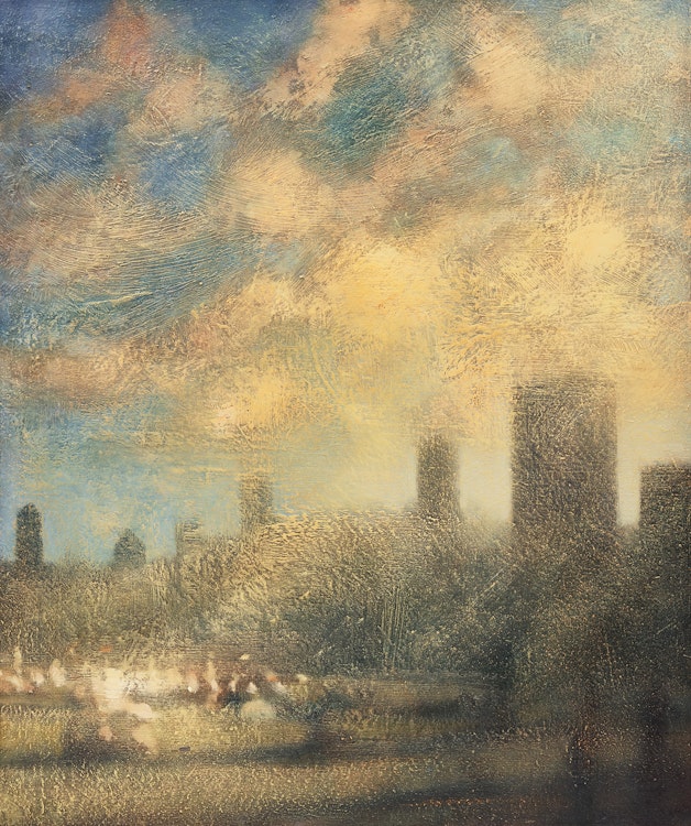 Artwork by Bill Jacklin, Sheep Meadow, 8pm