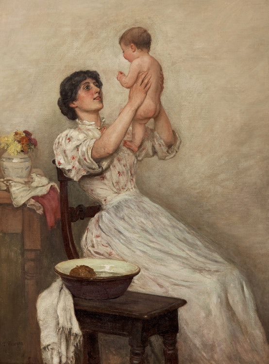 Artwork by Frederick Morgan, Mother and Child