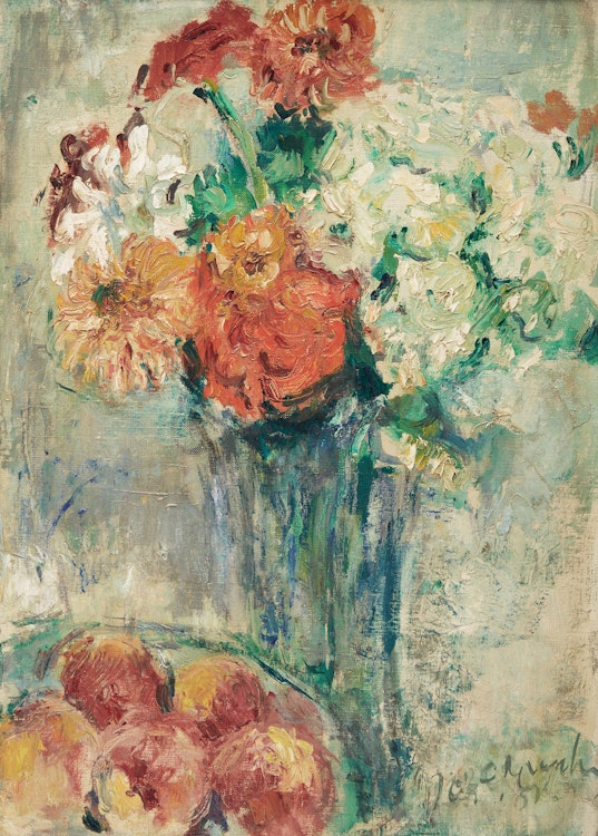 Artwork by Joseph Oppenheimer, Floral Still Life with Apples