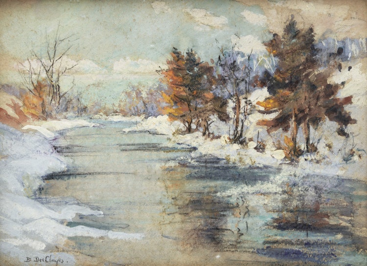 Artwork by Berthe Des Clayes, Untitled, Stream in Winter