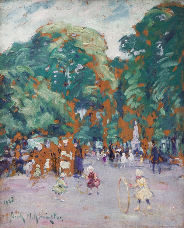 Artwork by Frank Milton Armington, Jardin du Luxembourg, Paris
