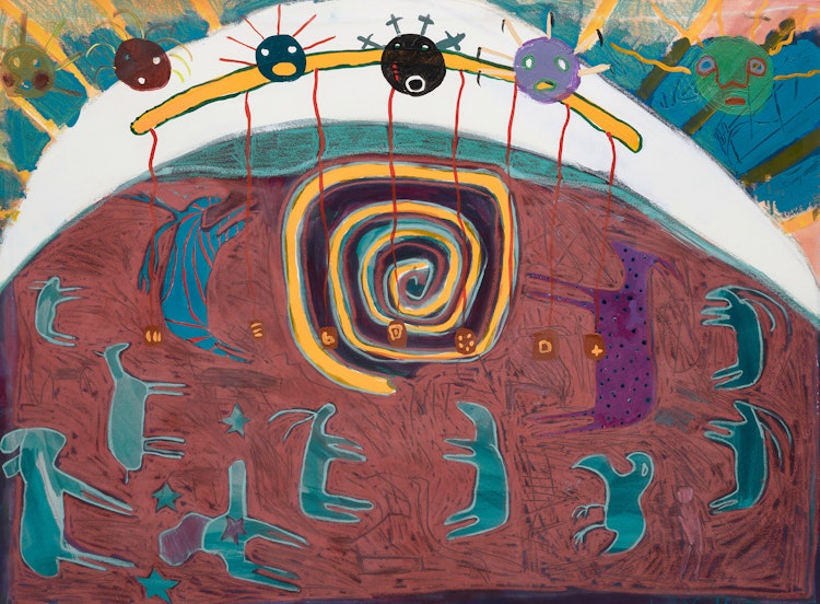 Artwork by Jane Ash Poitras, Peyote Altar Vision, 1992