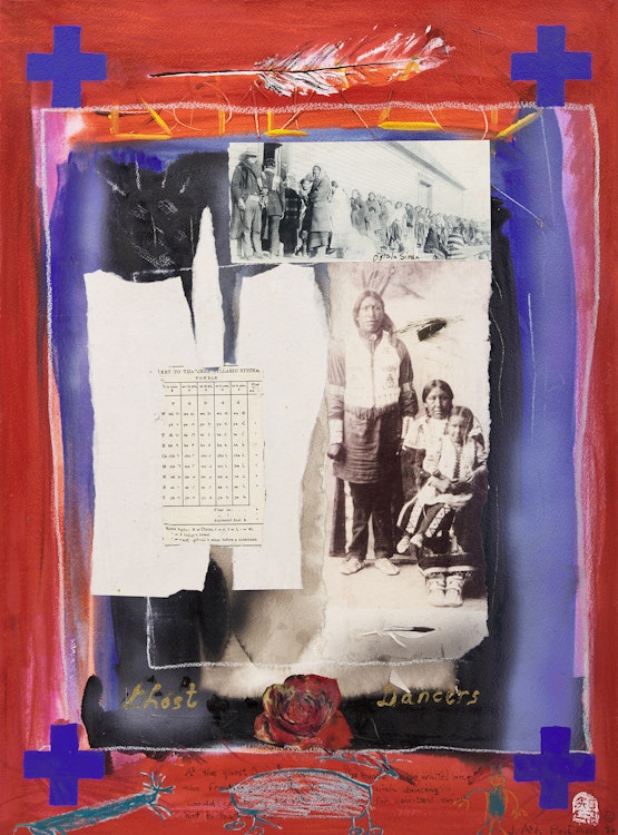 Artwork by Jane Ash Poitras, Ghost Dancers, 1996