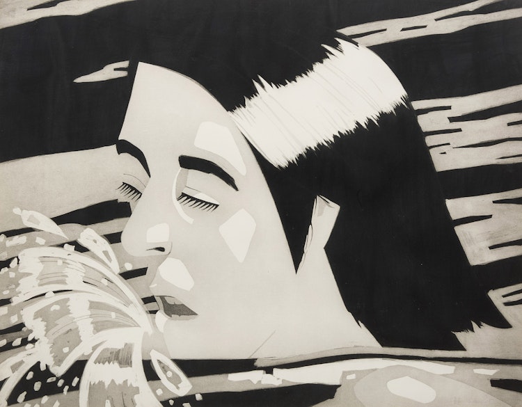 Artwork by Alex Katz, Swimmer (Schröder 75)