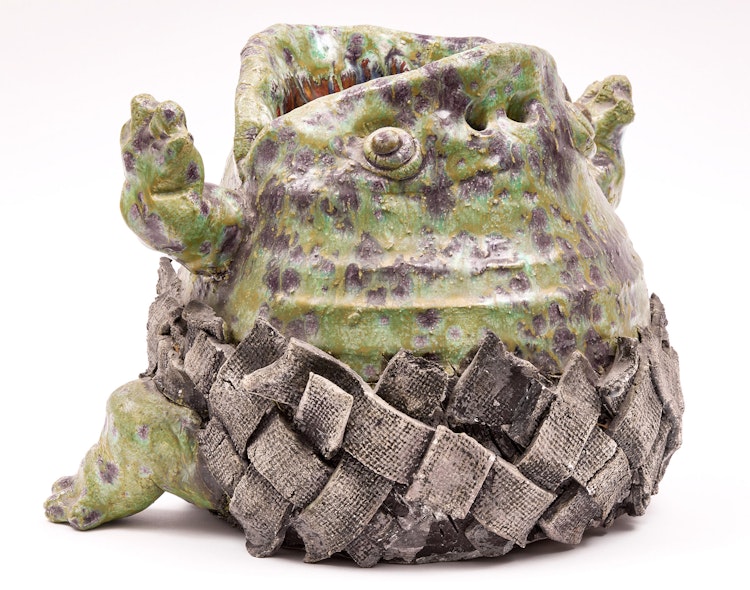Artwork by David Gilhooly, Frog Cookie Jar