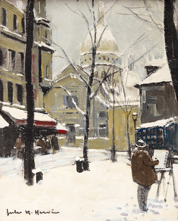 Artwork by Jules René Hervé, Montmartre Place du Tertre