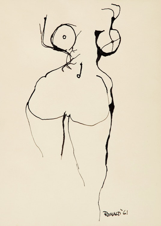 Artwork by William Ronald, Double Take, 1961