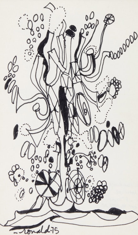 Artwork by William Ronald, Untitled Drawing (1975-0003)