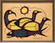 Thumbnail of Artwork by Norval Morrisseau, Three Loons and Fish