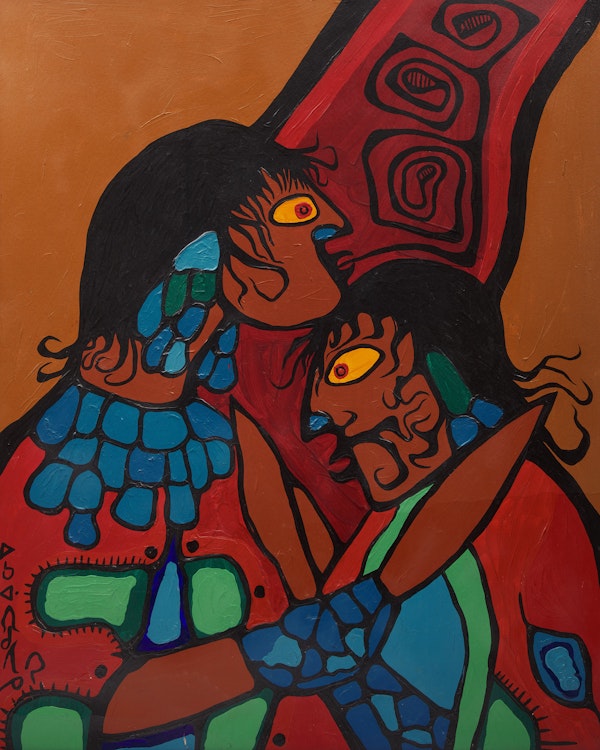 Artwork by Norval Morrisseau, Untitled (Two Figures)