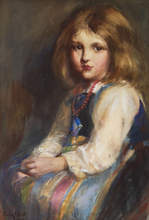 Artwork by Emily Louise Orr Elliott, Portrait of a Girl